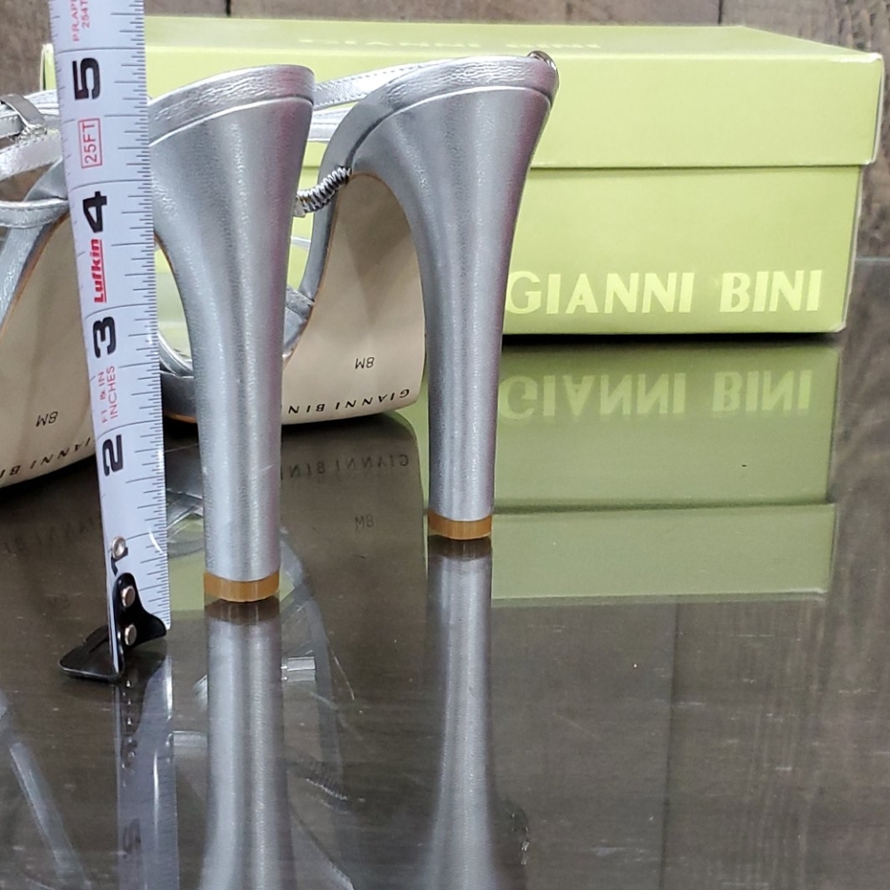 Gianni bini silver and rhinestone heels - Picture 5 of 7